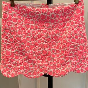 Lilly Pulitzer Pink Floral Skirt size 6